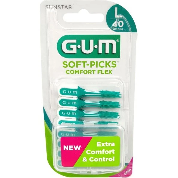 GUM Soft-Picks Comfort Flex 80 stk. Mint – rejseetui