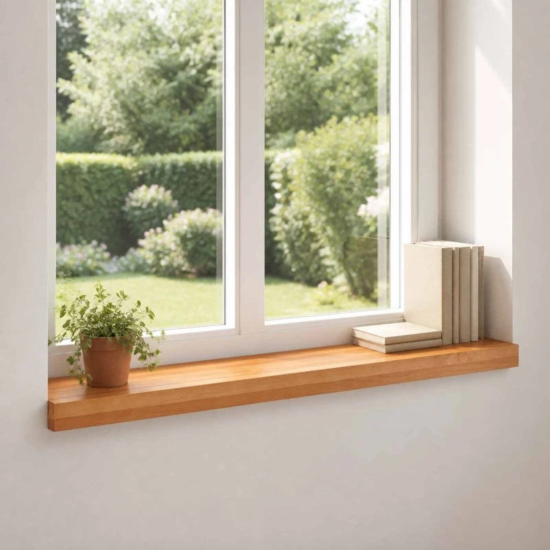 vidaXL Vindueskarme 2 stk. Lys Brun 80x15x2 cm i massiv bøg