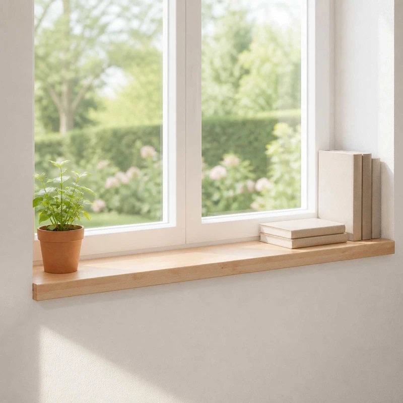 vidaXL Vindueskarme 2 stk. i massivt bøg, 90 x 25 x 2 cm