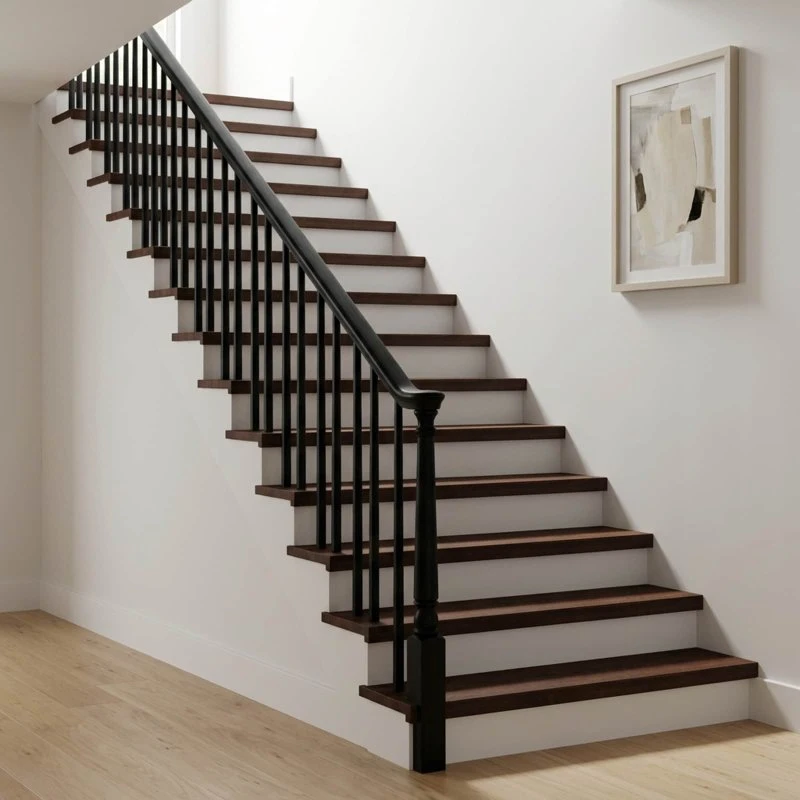 vidaXL Trappetrin 12 stk. 90x30x2 cm Mørk Brun Massiv Bøg
