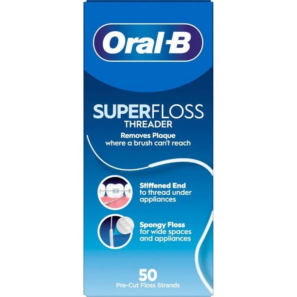 Oral-B SuperFloss™ 50 stk – til bøjler, broer og svært tilgængelige tænder