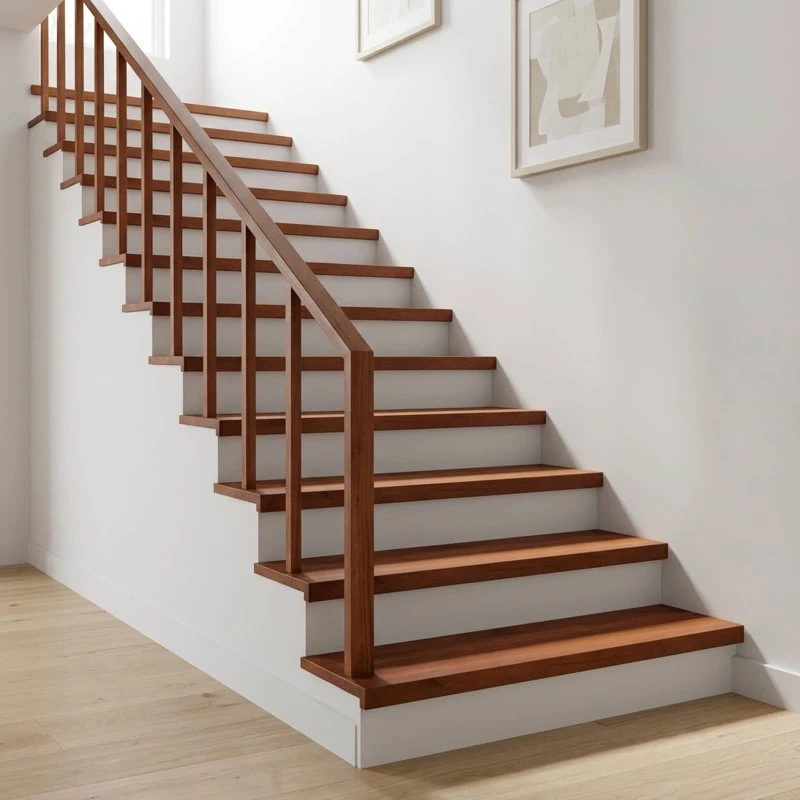 vidaXL Trappetrin 8 stk. 120 x 25 x 2 cm Brun Massiv Bøg