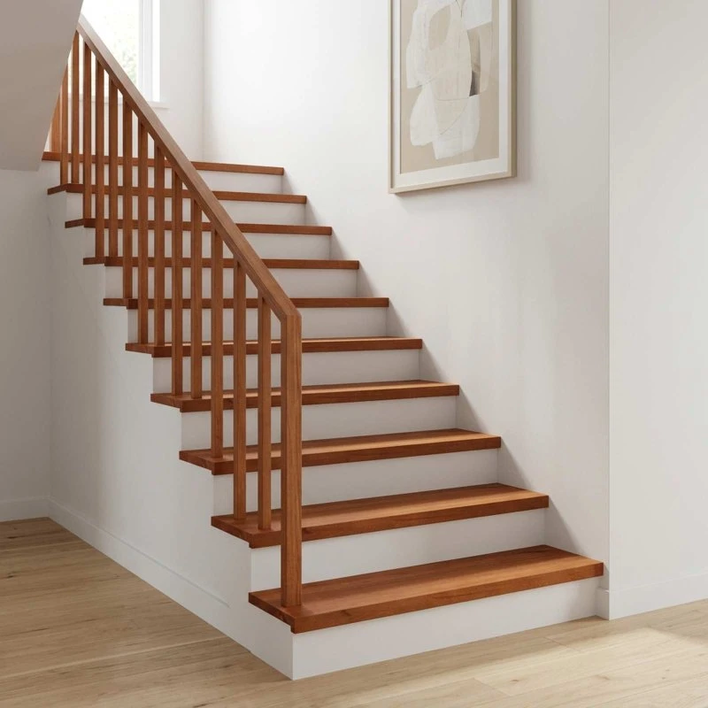 vidaXL Trappetrin 2 stk. 80 x 25 x 2 cm Brun Massiv Bøg