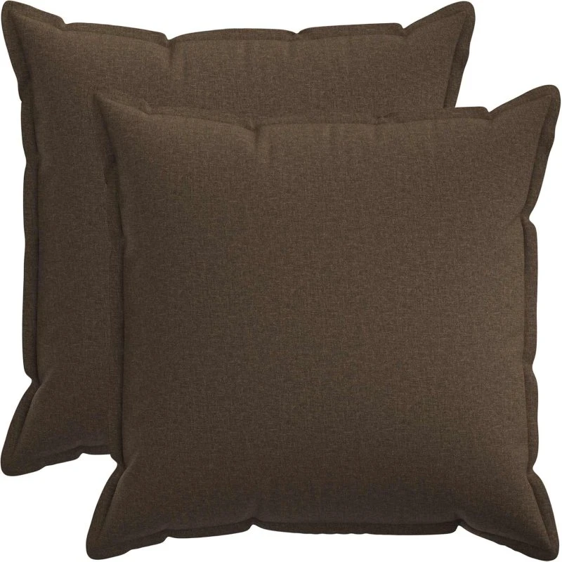 vidaXL HOUTEN Pyntepuder 2 stk. Gråbrun Faux Linned 70x70 cm