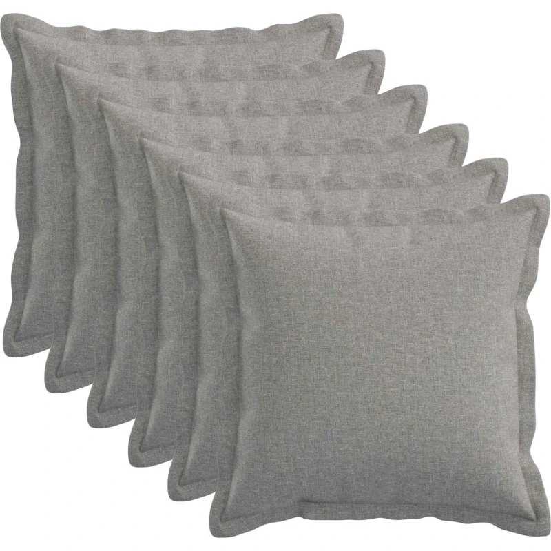 vidaXL HOUTEN Pyntepuder 6 stk. - Skygrå 45x45 cm