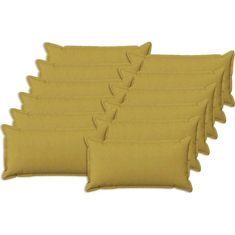 vidaXL HOUTEN Pyntepuder 12 stk. Lys grøn Faux Linned 40x80 cm