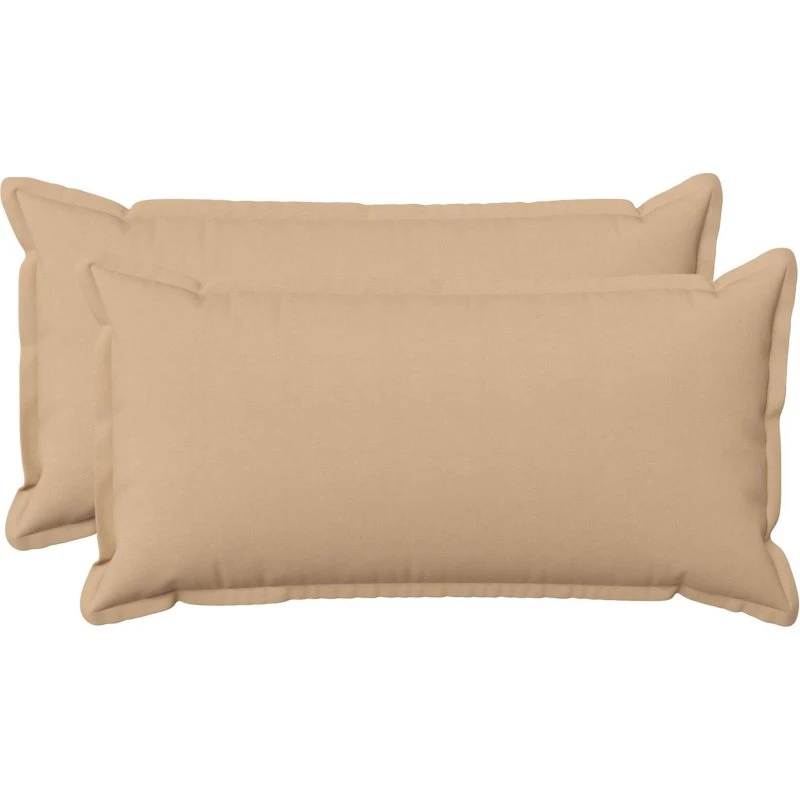 vidaXL HOUTEN Pyntepuder 2 stk. Cremefarvet Faux Linned 40x80 cm