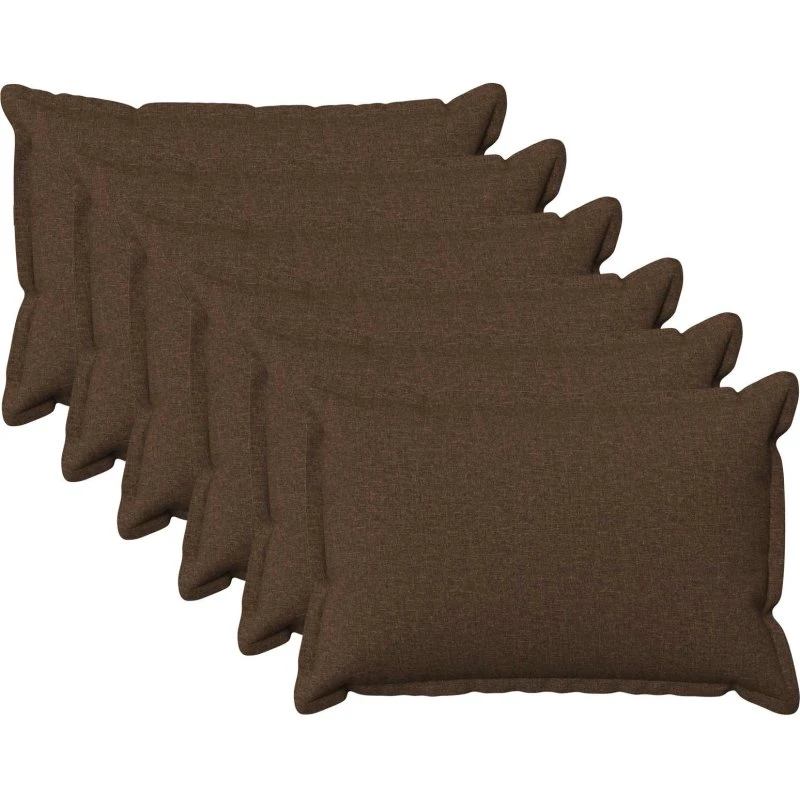 vidaXL HOUTEN Pyntepuder 6 stk. - Brun Faux Linned 30x50 cm
