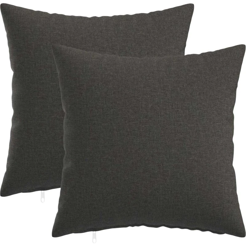 vidaXL Heerlen Pyntepuder 2 stk. - Mørkegrå - 35x35 cm