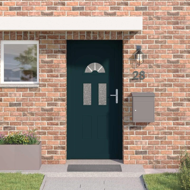 vidaXL Hoveddør 98 x 198 cm PVC Antracit