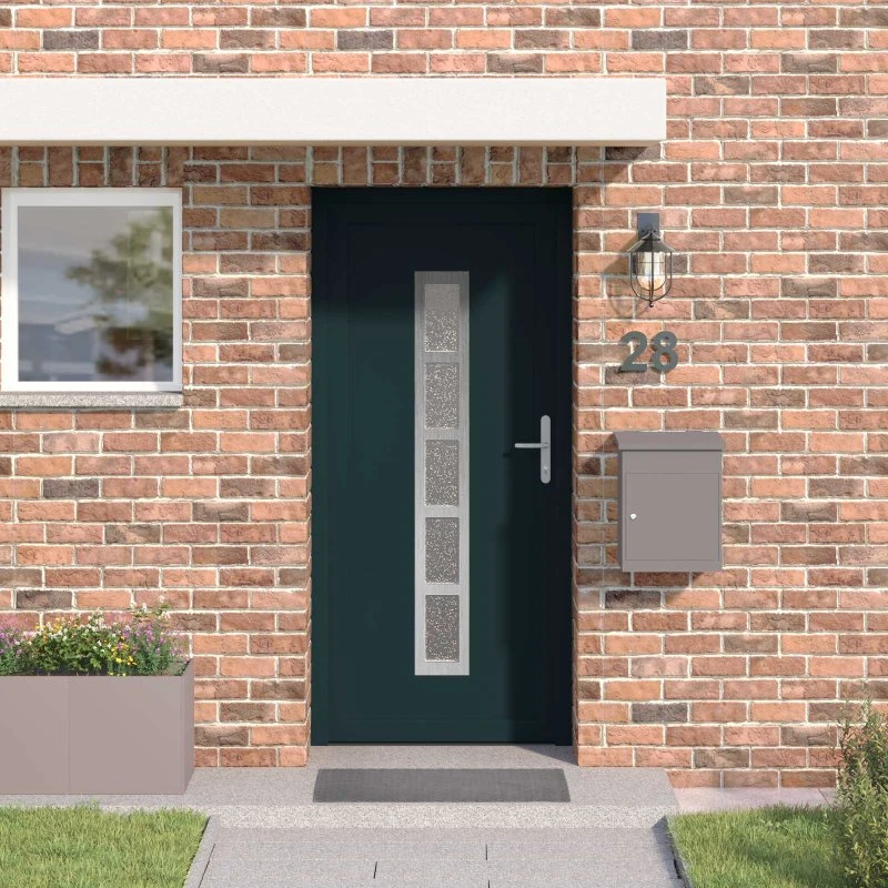 vidaXL Hoveddør Antracit 98 x 200 cm PVC