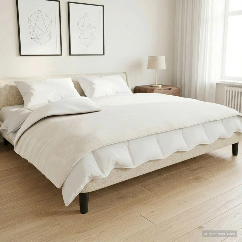 vidaXL Vægtet tæppe Hvid 140 x 200 cm 10 kg 100% Bomuld