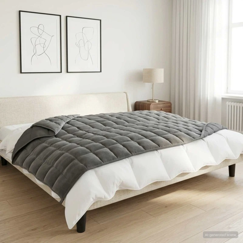 vidaXL Vægtet tæppe Antracit 137x200 cm 6 kg