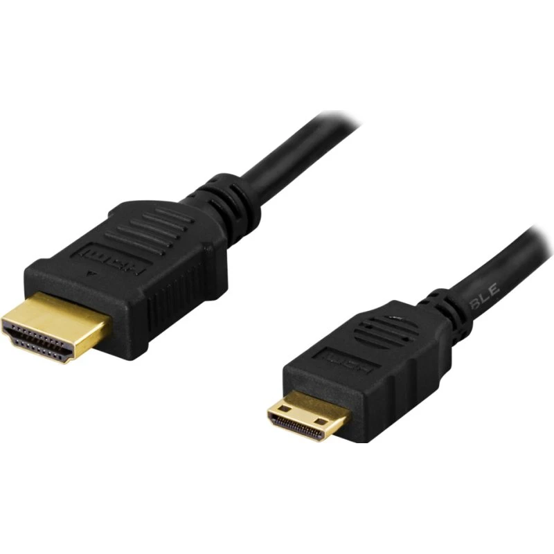 DELTACO HDMI til Mini-HDMI 2 m – 4K, sort
