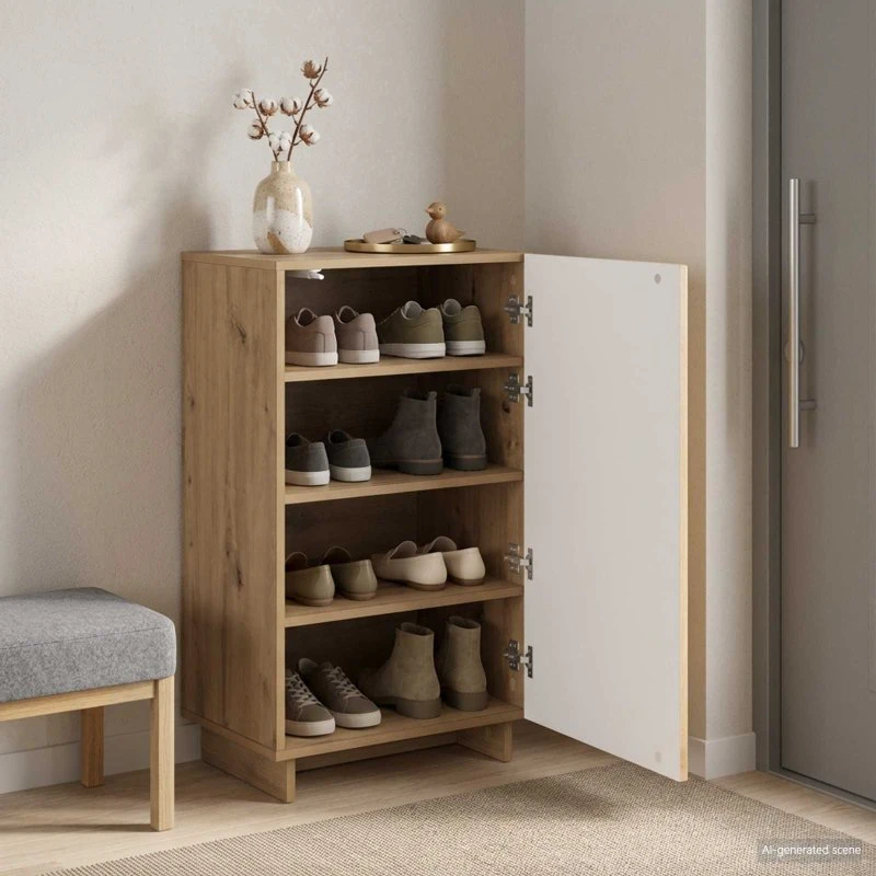 vidaXL Skoskab Artisan-eg 48 x 38 x 87,5 cm