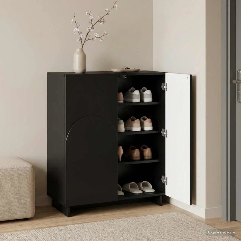 vidaXL Skoskab 73 x 38 x 87,5 cm - Sort