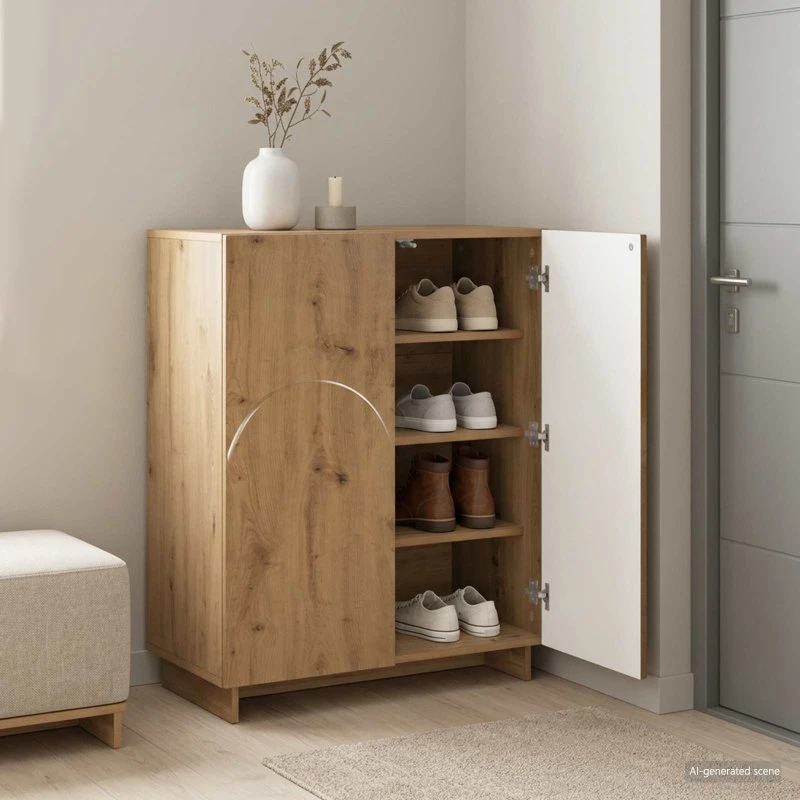vidaXL Skoskab Artisan-eg 73 x 38 x 87,5 cm