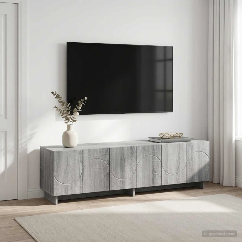 vidaXL TV-bord 140 x 34,5 x 40 cm - Grå Sonoma