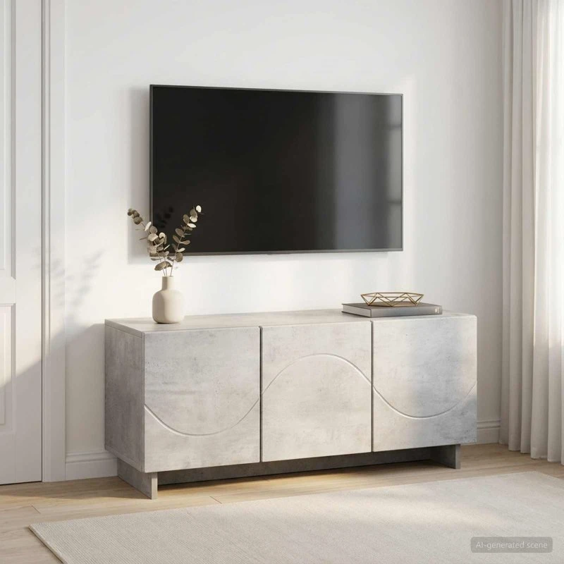 vidaXL TV-bord 90 x 34,5 x 40 cm - Betongrå