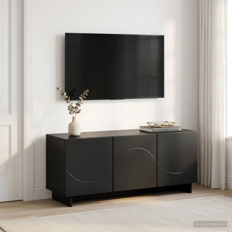 vidaXL TV-bord 90 x 34,5 x 40 cm Sort