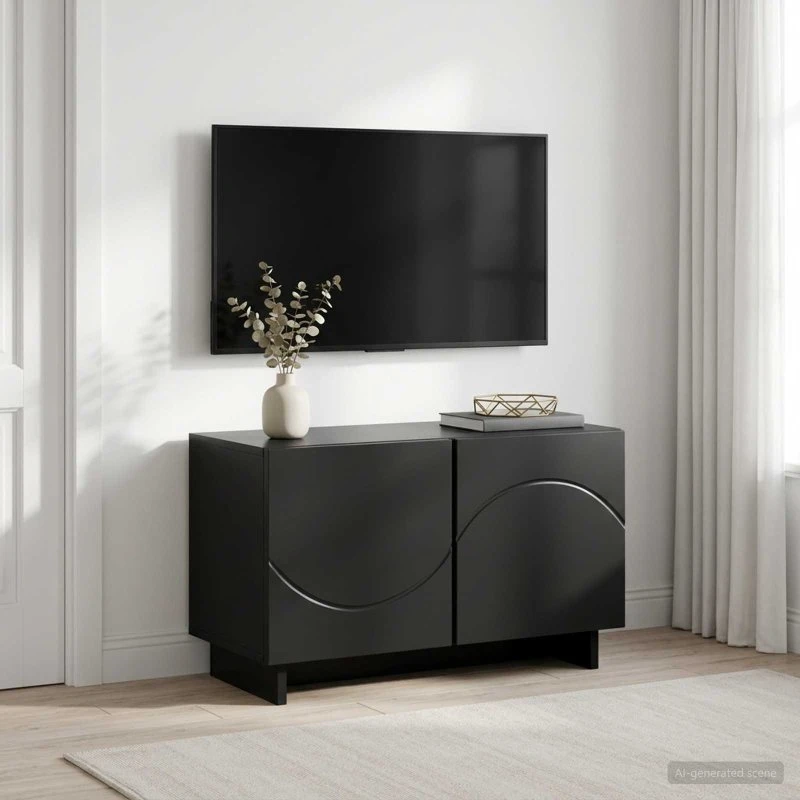 vidaXL TV-bord 60 x 34,5 x 40 cm Sort i konstrueret træ