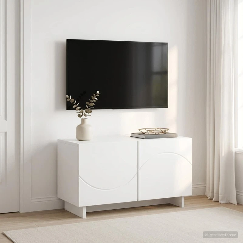 vidaXL TV-bord i hvidt konstrueret træ, 60 x 34,5 x 40 cm
