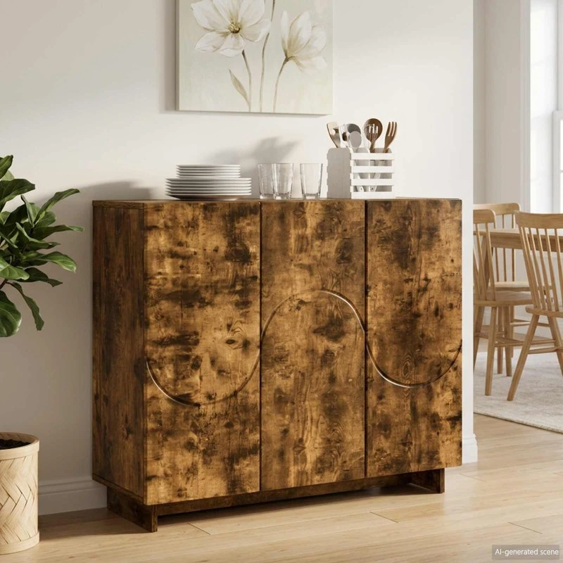 vidaXL Sideboard Røget Eg 85,5 x 31 x 75 cm