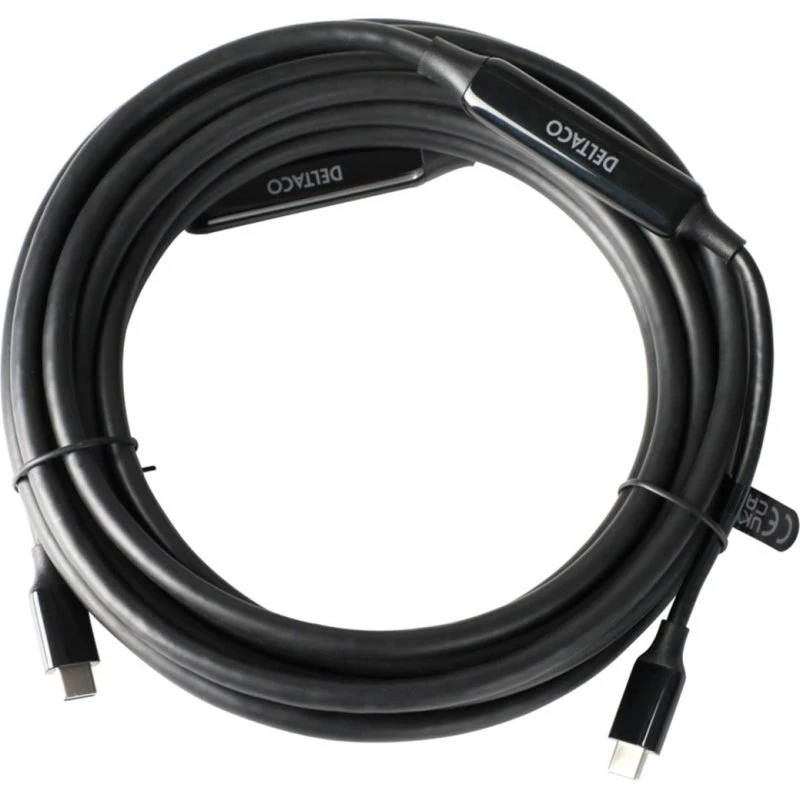 Deltaco USB-C til USB-C kabel 5 m, 10 Gbit/s, 60W