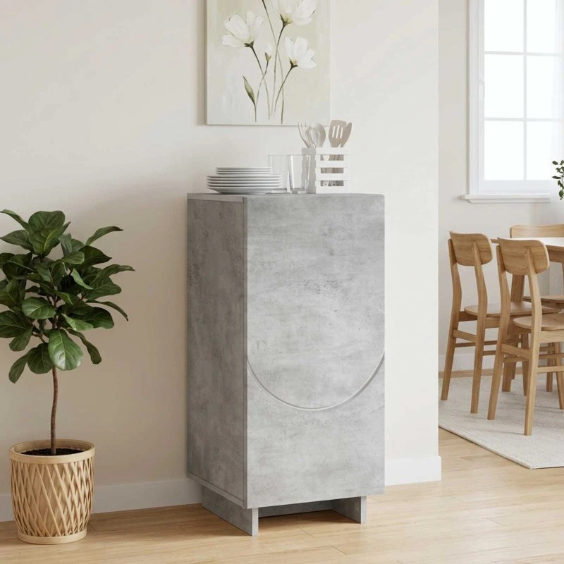 vidaXL Skænk Betongrå 33.5 x 34.5 x 75 cm