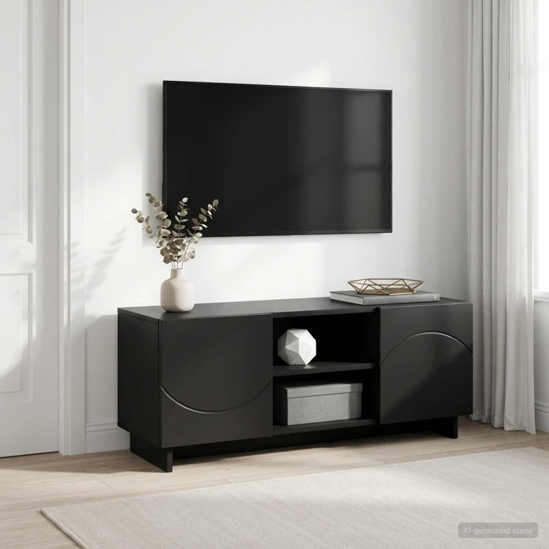 vidaXL TV-bord 90 x 34,5 x 40 cm - Sort