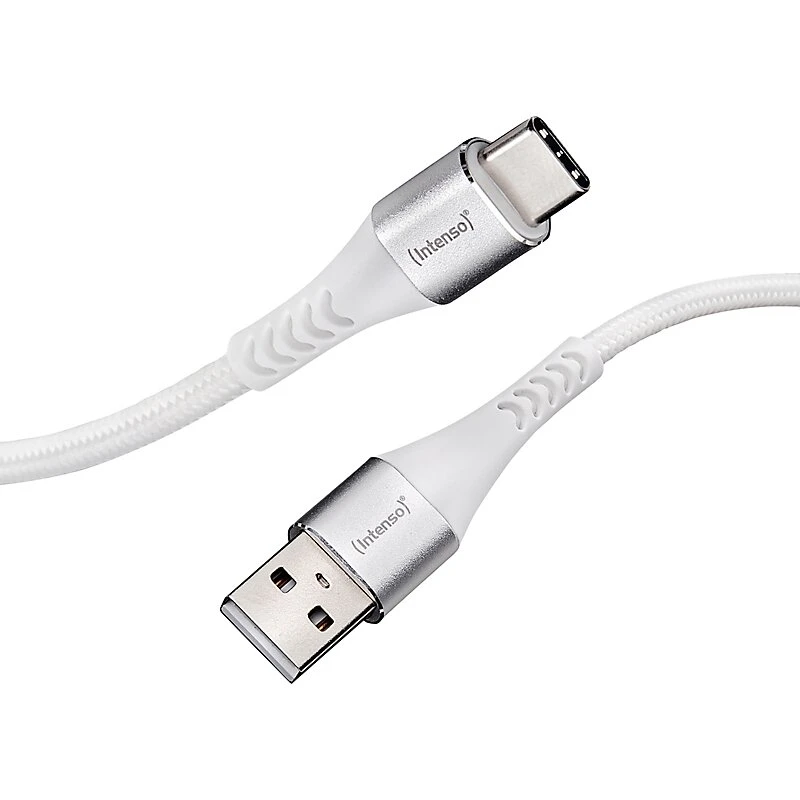 Intenso USB-A til USB-C lade- & datakabel 1,5 m, 60W, tekstil (sort)