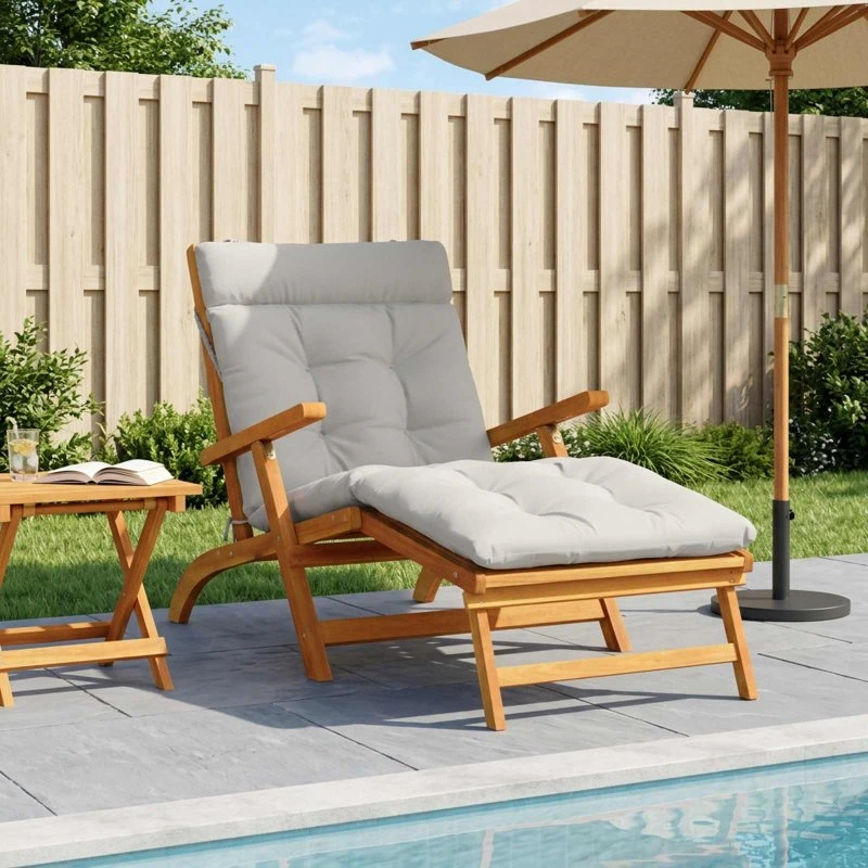 vidaXL Solsengspude VIANEN Hvid 200 x 90 x 8 cm