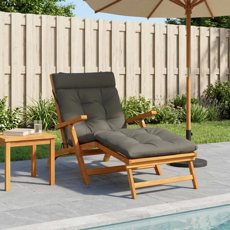 vidaXL Solsengspude VIANEN Grå 200 x 80 x 8 cm