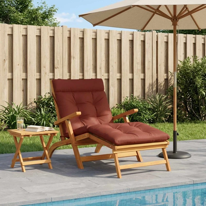 vidaXL Solsengspude VIANEN Rød 200 x 70 x 8 cm