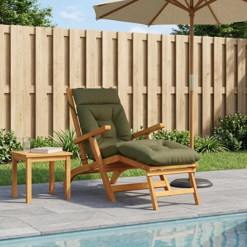 vidaXL Solsengspude VIANEN Olivengrøn 200 x 60 x 8 cm