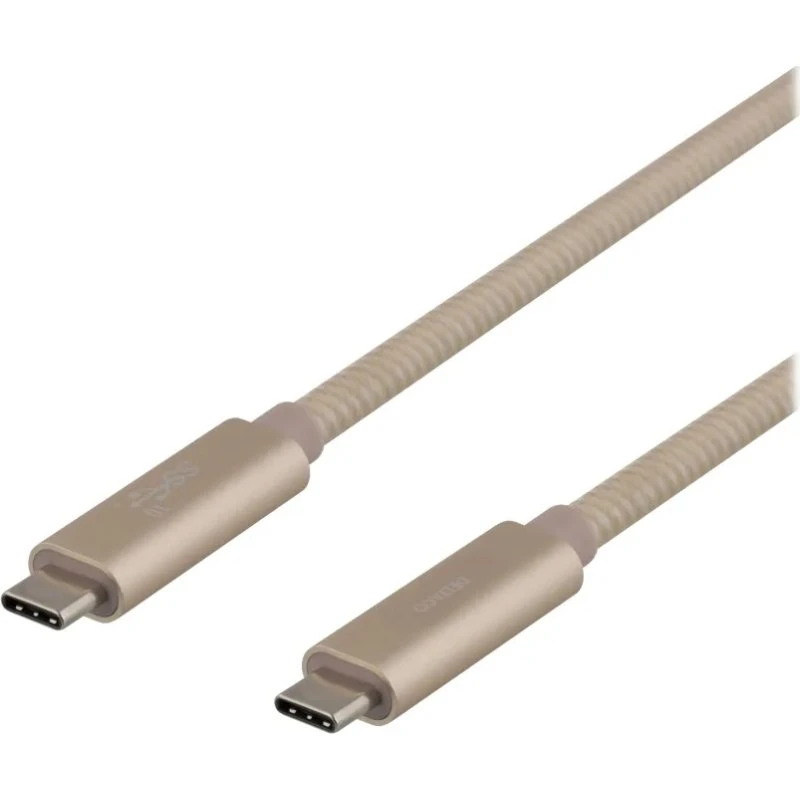 Deltaco USB-C kabel 0,5 m 100W USB 3.1 Gen 2 – Guld