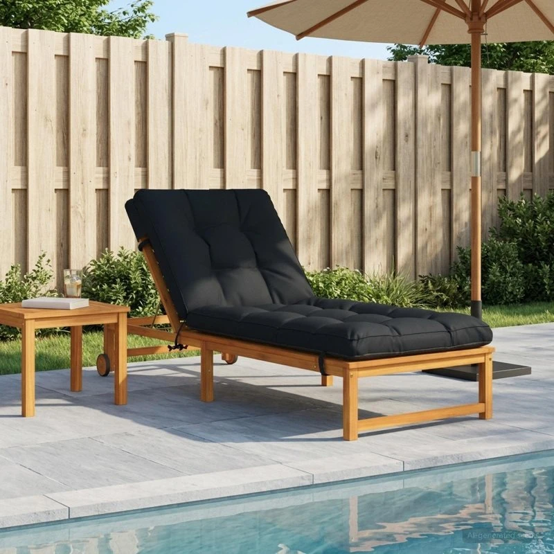 vidaXL Solsengspude VIANEN Mørk blå 200 x 90 x 8 cm