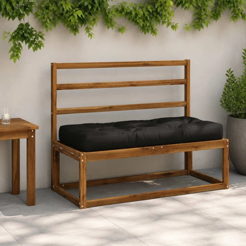 vidaXL VIANEN Pallesædepude - Sort - 120 x 40 x 12 cm