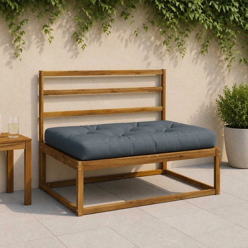 vidaXL VIANEN Pallesædepude - Blå - 120 x 60 x 12 cm