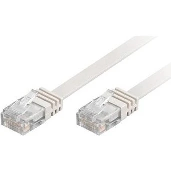 Deltaco Flat Cat6 U/UTP 10 m LSZH - Hvid