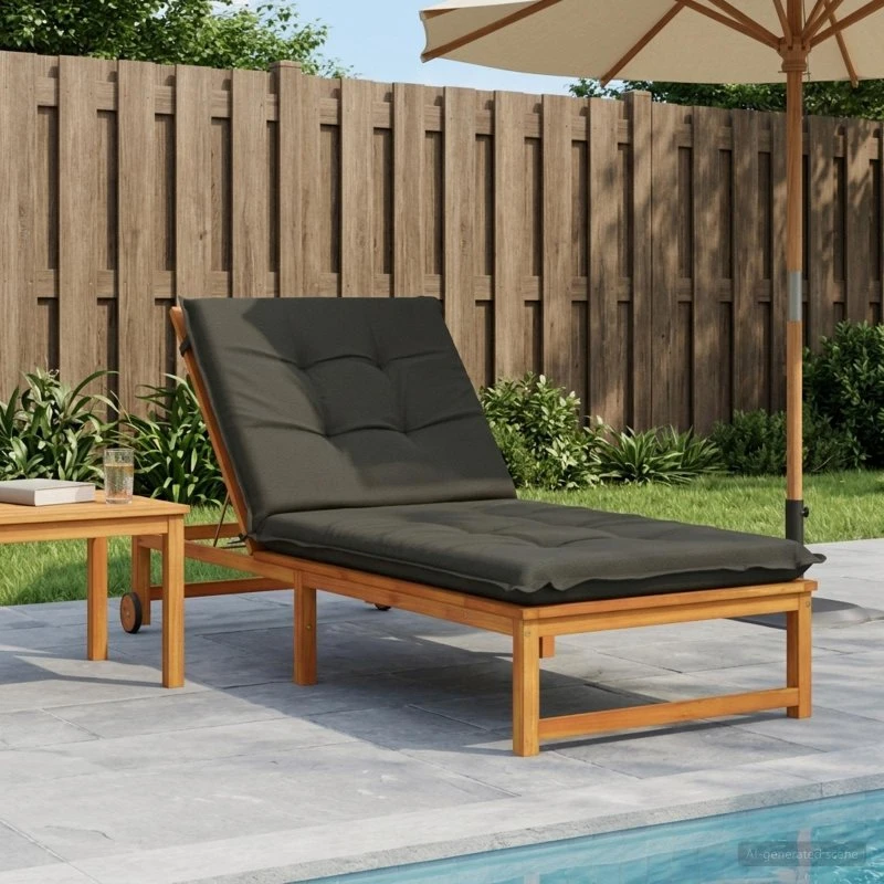vidaXL Solsengspude GEMERT Antracit 190 x 80 x 9 cm