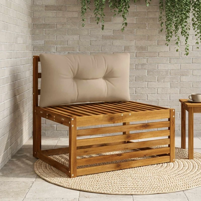 vidaXL Rygpude PUTTEN Gråbrun 70 x 40 x 10 cm