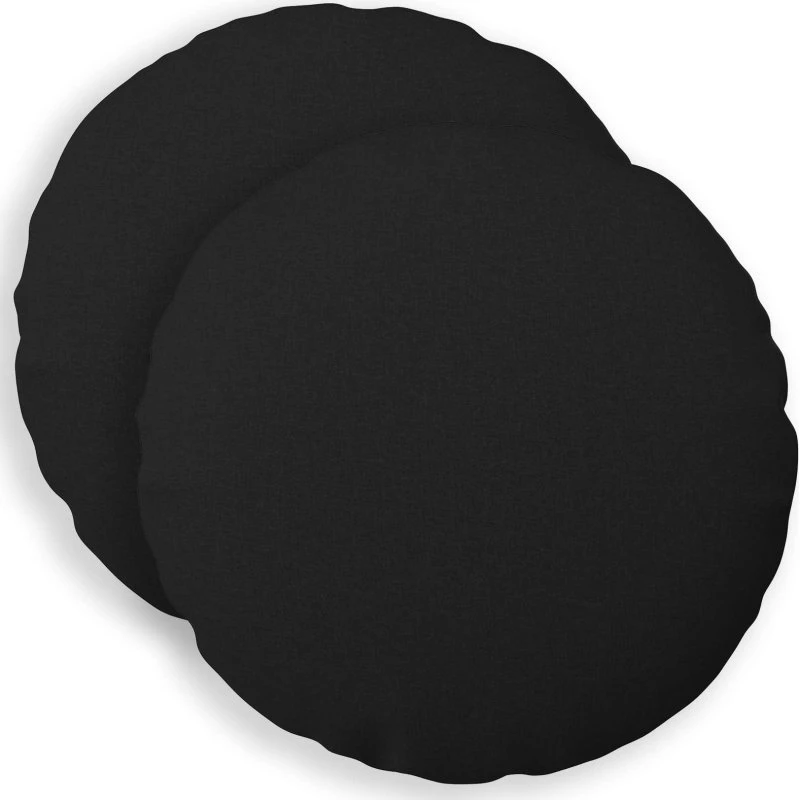 vidaXL HEERLEN Pudebetræk 2 stk. Sort Ø 40 cm