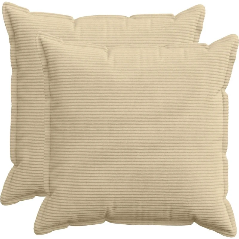 vidaXL HOUTEN Pudebetræk 2 stk. 65x65 cm Lys Grøn Grå Cordfløjl