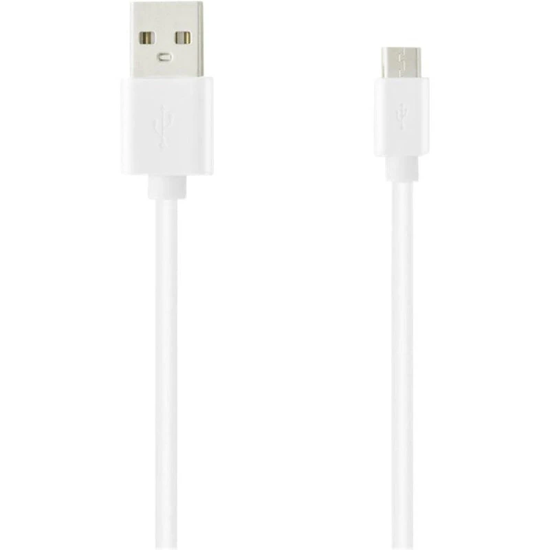 Key USB-A til Micro USB kabel 1 m 10W – Hvid