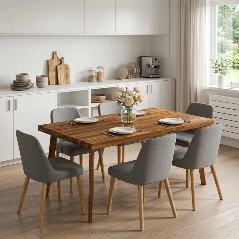 vidaXL Rektangulært Bordplade i Massivt Akacietræ 80x60x3,2 cm