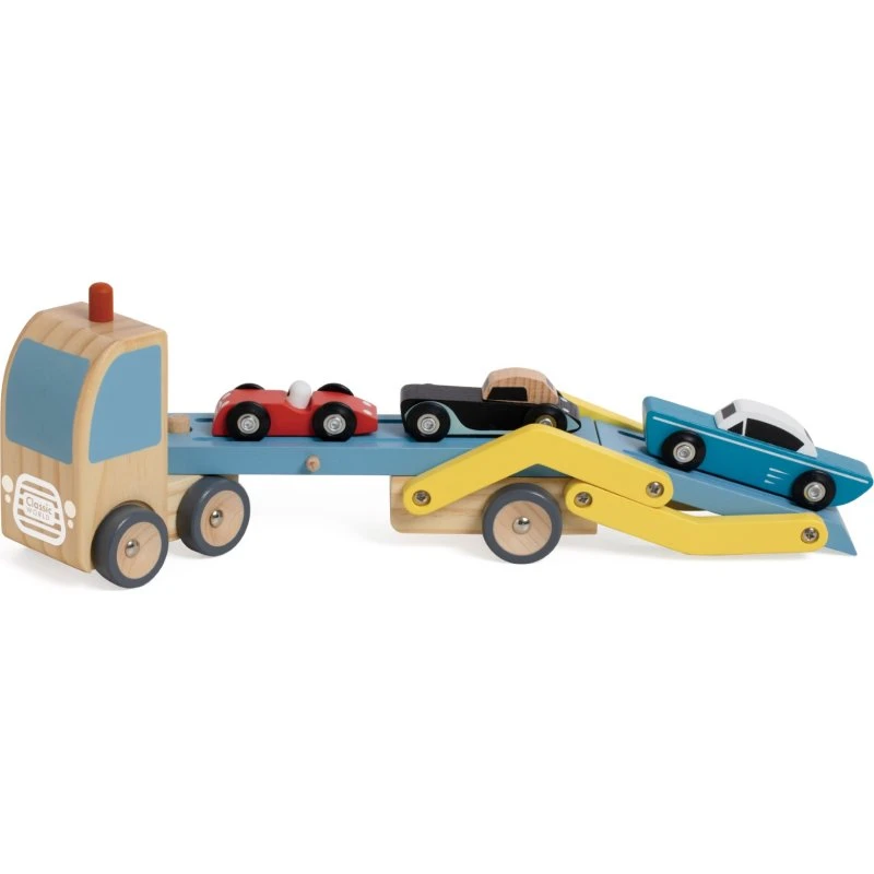 Classic World Biltransporter i træ med 3 biler