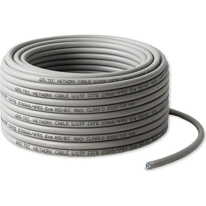 Qoltec Netværkskabel CAT6 U/UTP 50 m - Grå