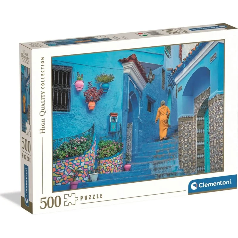 Clementoni HQC Blue Street of Chefchaouen Puslespil - 500 brikker