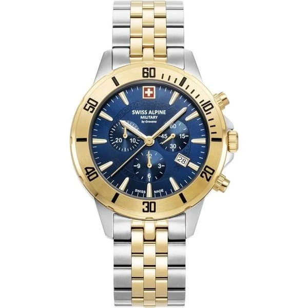 Swiss Alpine Military 7024.9145 Cruiser Chronograf 44mm Blå/Guld